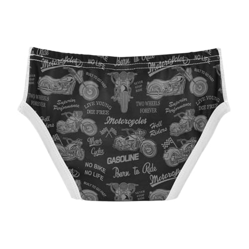 Boys' Exclusive Briefs Toddler Underwear 95% Combed Cotton Boxerbriefs 2T Motorcycle Quote Pattern 212