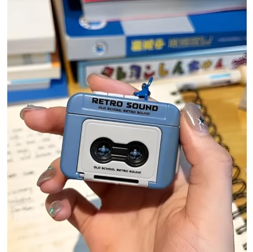 Image of KPS Retro Sound Mini Voice Recorder Keychain | Portable Audio Recording Design Key Holder For Bag /Car /Bike | Fun Retro Keyring For Kids & Adults (Pack of 1,Multicolor)