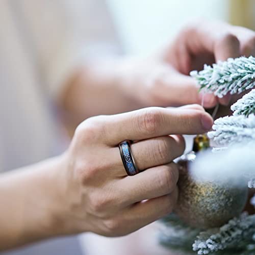 King Will 8mm Tungsten Carbide Ring for Men Silver/Gold/Black Wedding Band Matte Brushed Polish Finish