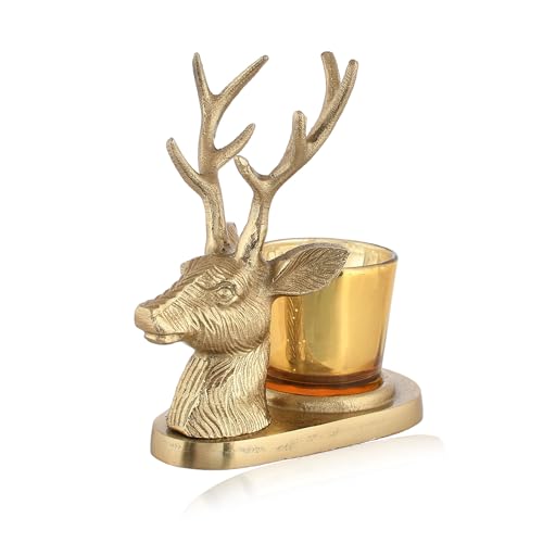 Image of CraftVatika Deer Tealight Candles Holder for Home Decor Showpiece Aluminum Candle Holder for Decorative Items for Home Living Room & Table Decoration Items