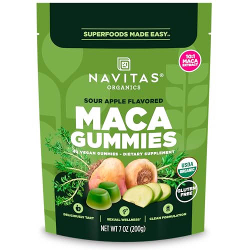 Navitas Organics Sour Apple Maca Gummies
