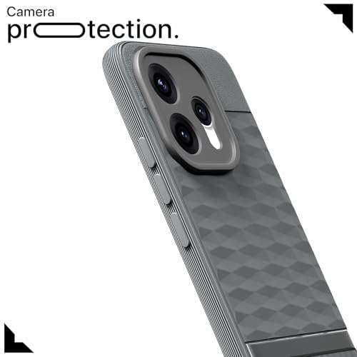 Image of Pikkme Back Cover for Oppo Reno 15 5G Camera Protection 3D Hexa Cube Design Silicone Protective Bumper Case (Grey)