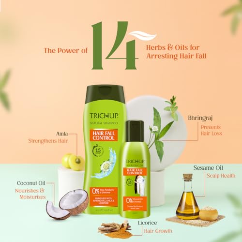 Trichup Hair Fall Control Oil (200ml) & Shampoo (400ml) - Image 3