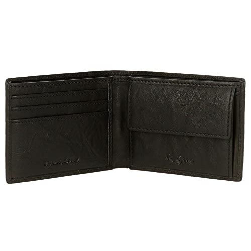 Pepe Jeans Unisex. 7377131 Badge Leather Wallet Preto (Osfa), Casual, Pele - 3