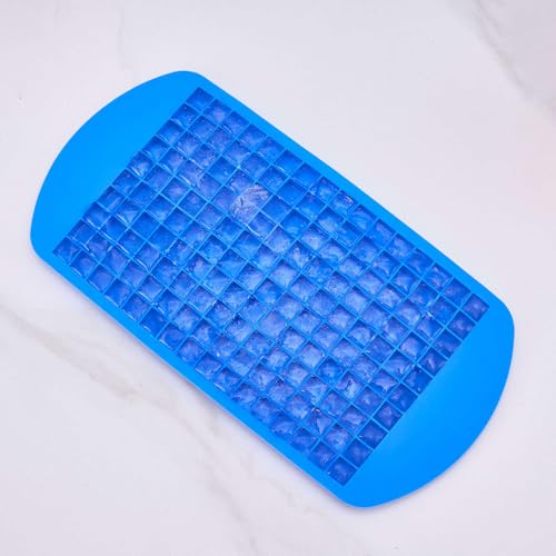 Bandeja para cubitos de hielo de silicona azul mini miniatura 3