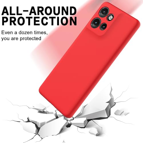 Image of Back Cover for Motorola Moto Edge 50 Neo 5G | Full Camera Protection | Premium Liquid Silicon Case | Flexible Bumper Case for Motorola Moto Edge 50 Neo 5G (Red)