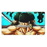 大型マウスパッド ロロノア ゾロ アニメ 漫画 ゴムパッド ゲーミングマウスパッド 大型 ワイヤレスマウスパッド パソコン用 周辺機器 洗える 40ｘ75cm