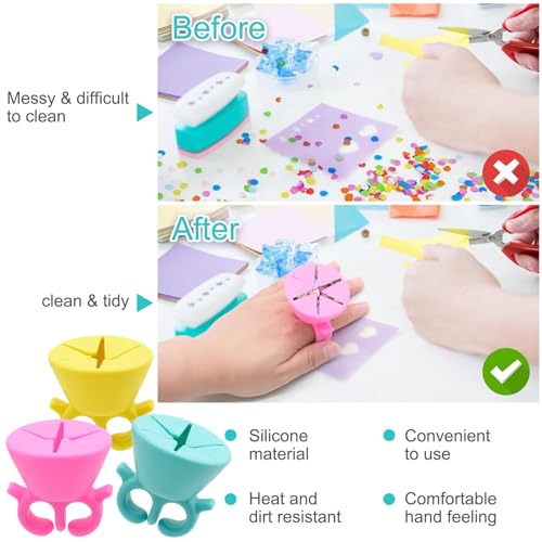 Mudoulu Lot de 3 Supports en Silicone pour Vernis à Ongles et Collecteurs de Déchets Vinyle, Porte-Bouteille de Vernis Rotatif, Outil de Rangement et Bricolage – vue 4