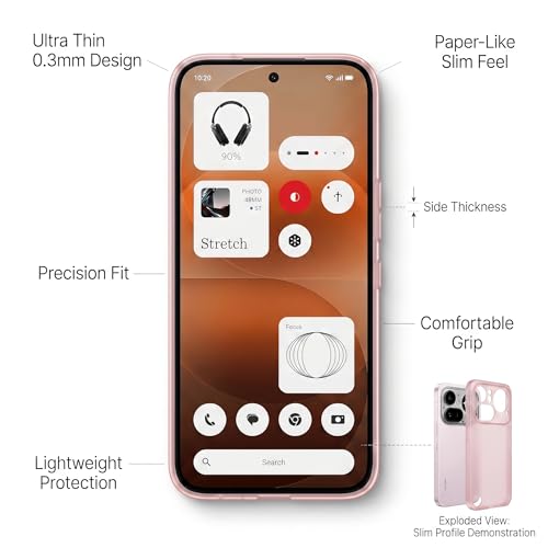 Image of FIRST MART Back Cover for Nothing 4A Pro 5G | Ultra-Thin Frosted Matte Semi-Transparent Silicone Case, Anti-Slip Grip, Precise Fit | Baby Pink