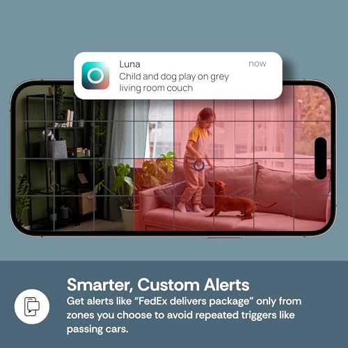 Luna 2K Indoor Cameras for Home Security, 2.4GHz & 5GHz WiFi, 360-Degree Pan-Tilt, Built-in Spotlight, Human Auto Tracking, Siren, Pet/Dog/Baby Camera with Phone app, Black (2025 Upgrade Version) - Image 7