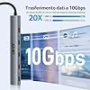 Acer USB C Hub 10Gbps con Type-C PD 100W, splitter USB-C ultra sottile in alluminio 5-in-1 con 4 porte USB 3.2, per iPhone serie 15/16, MacBook iPad Pro/Air, iMac, Galaxy S24/23【Nessuna Uscita Video】