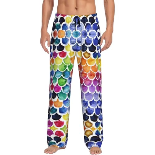 Pantalon de pyjama long homme léger décontracté noir XXXL
