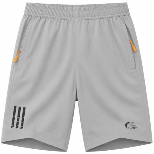 Image of CBlue Men's Outdoor Quick Dry Lightweight Sports Shorts with 2 Zipper Pockets, Breathable Hiking Running Gym Workout Athletic Shorts | CBblue Men's Quick Dry Sports Shorts with Zipper Pocket