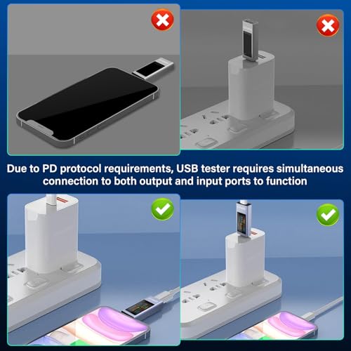VOKTTA Tester USB C, 360 W, 4-30 V, 0-12 A, typ C, cyfrowy miernik mocy, wielofunkcyjny miernik napięcia, prądu, mocy, pojemności, temperatury CPU