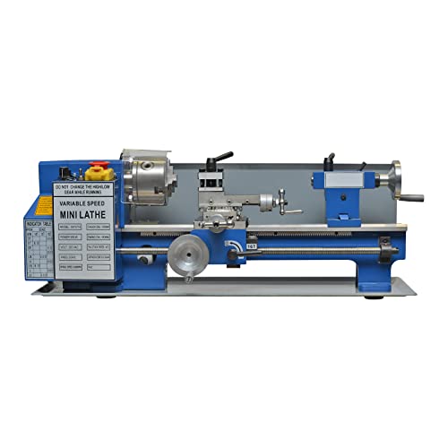 Mini Metal Lathe 7X14", 50-2500 Rpm Variable Speed, Small Metal Lathe,Precision Benchtop Metal Lathe For Various Types Of Metal Turning #TOP29