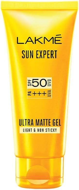 Lakmē Water Light Gel In-Vivo tested SPF 50 PA++++ Sunscreen with Niacinamide For Oily Skin, With New-Age UV Filters, Boosts Glow, Reduces Dullness & Dark Spots 100g