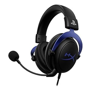 HyperX Cloud – Gaming Headset, PlayStation Official Licensed Product, for PS5 and PS4, Memory Foam comfort, Noise-cancelling mic, Durable aluminum frame,Black