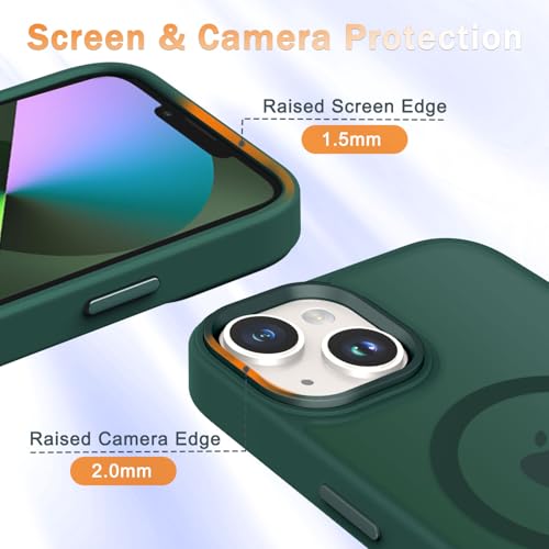 Image of for iPhone 14 Case, iPhone 13 Case, Matte Magnetic Case, Dark Green