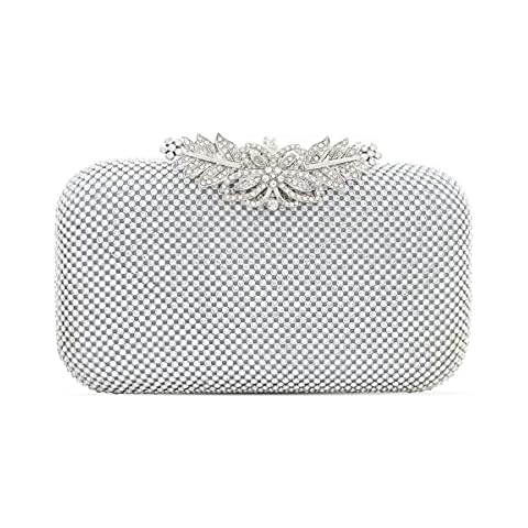Bellawish Silver Clutch Purses for Women Wedding Crystal Rhinestones Women'S Evening Clutch Handbags for Bridal Parites (silver-01) Cover