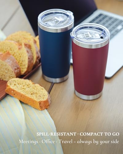 UIRZOTN 20oz Travel Coffee Tumbler, Insulated Travel Mug, Periwinkle12 Pack - image 4