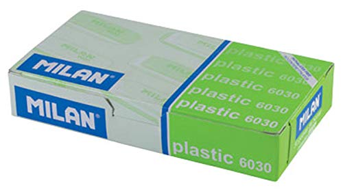 Milan CPM6030 Caja Gomas de pl�stico, biselada y bicolor, 30 Unidades