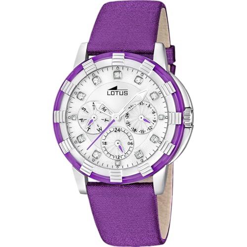 Montre femme analogique Lotus violette pour un style dynamique du bureau au sport