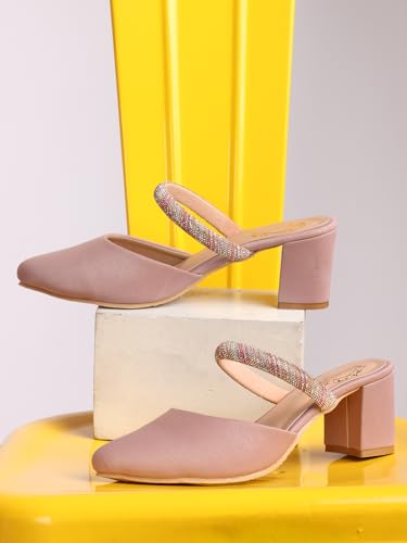 Image of Denill Women's latest Collection Block Heels Fashion Sandals for Women & Girls & stylish & Comfortable With Non Slip Sole