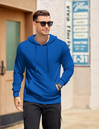 Image of COOFANDY Men's Hooded Pullover Casual Long Sleeve Drawstring Gym Hoodies Sweatshirts with Pocket