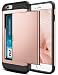iPhone 7 Case, SAMONPOW Hybrid iPhone 7 Wallet Case Card Holder Shell Heavy Duty Protection Shockproof Defender Anti-Scratch Soft Rubber Bumper Cover Case for iPhone 7 - Rose Gold