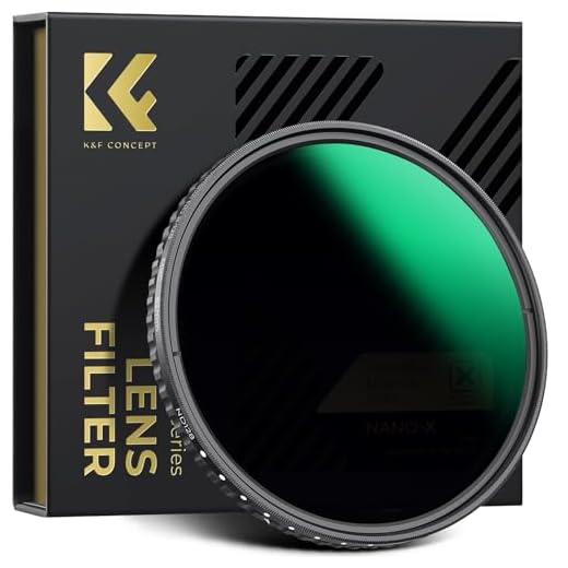 K&F CONCEPT Variabler ND Filter 77mm Variabler Graufilter ND8-128 (3-7 Blendenstufen) für Landschaftsfotografie&Viedofotografie (Nano-Xcel Serie)