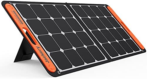 Jackery SolarSaga 100W Portable Solar Panel for Explorer 240/300/500/1000/1500 Power Station, Foldable US Solar Cell Solar Charger with USB Outputs for Phones (Can't Charge Explorer 440/ PowerPro)