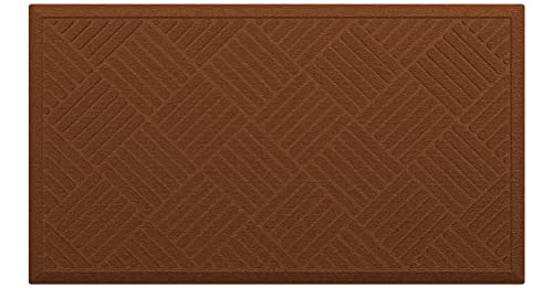 Theodore Magnus Durable All Season Rubber Doormat With Non-Slip Backing - Weather, Stain, And Fade Resistant - Diamond - Brown #TOP25