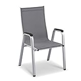 Gestell aus pulverbeschichtetem Aluminium in silber, Edelstahlverschraubungen