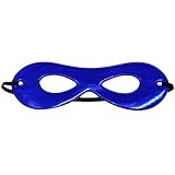 SeasonsTrading Adult Shiny Blue Superhero Mask - Costume Party Eye Mask