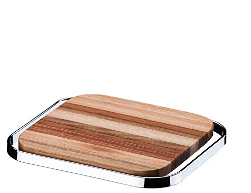 Descanso para Panelas com Menor Future Cromado/Madeira