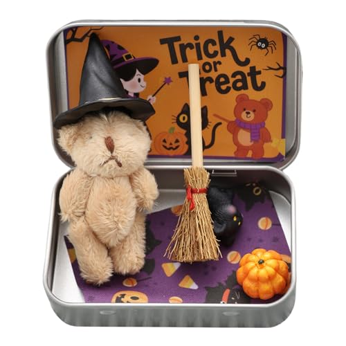WMFASBAG Halloween Teddy Regalo Regalo Bag Bag Caja Sorpresa para niños (Caqui)