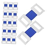 Veemoon 100 Stück Bandage befestigte Aluminiumschnalle Verbandfeste Klemme Verband fester Fixierer Verschlussschnalle für Bandage Verbandklemme Verbandschnallenclips Elastisch Blau
