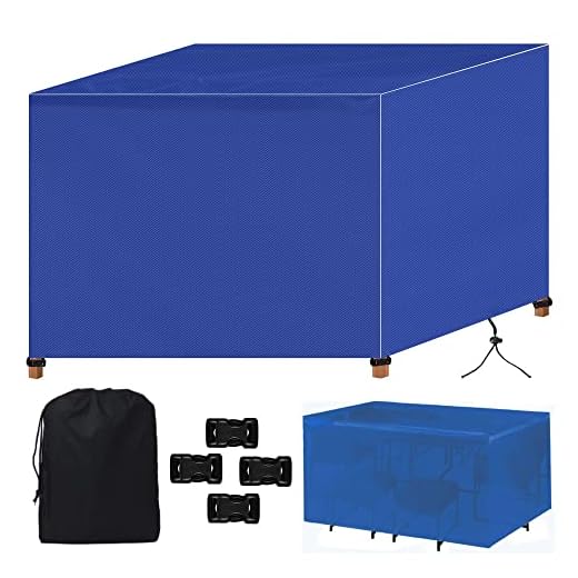 Kraftigt möbelöverdrag i rotting 260 x 135 x 82 cm uppgraderat 420D slitstarkt oxfordtyg vattentätt trädgårdsbord och stolsskydd uteplats dagbädd skydd med förvaringsväska