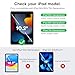 OMOTON [2 Pack] Screen Protector Compatible with iPad 9th 8th 7th Generation (10.2 Inch, iPad 9/8/7, 2021&2020&2019) Tempered Glass/Apple Pencil Compatible