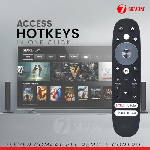 Image of 7SEVEN Compatible with Vu Google Smart Tv Remote Suitable for Original Model 43CA 65CA 43VIBE 50VIBE 55VIBE 65VIBE Vibe Tv and Premium Series QLED UHD 4K Television, No Voice Command Feature