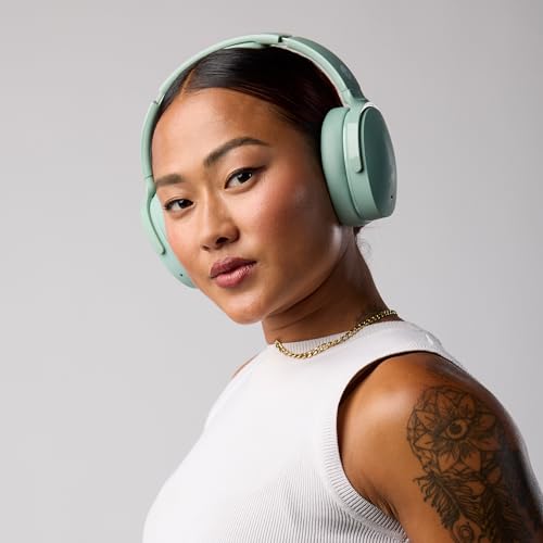 Skullcandy Hesh ANC Wireless Over-Ear Bluetooth Headphones, Active Noise Cancelling, Up to 22 Hrs Battery, Foldable Lightweight Design, Microphone for iPhone Android - Preppy Sage - Image 6