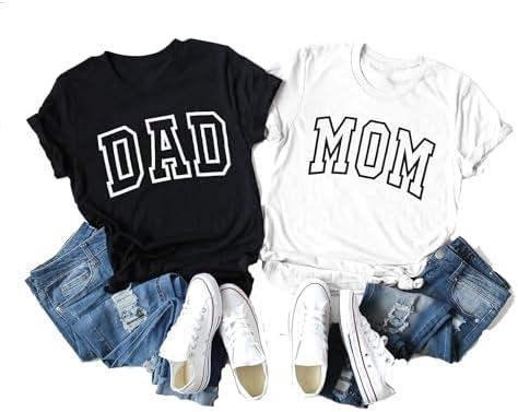 ASTANFY Dad Shirt Mom Shirt: Mom and Dad Matching Shirts Pregnanc...