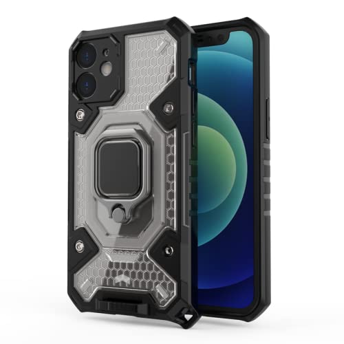 Glaslux iPhone 12 Mini Hybrid Shockproof Case | Rotating Ring Holder & Kickstand in-Built | Bumper Back Cover for iPhone 12 Mini (Black) (B09R7V6SYB) Amazon Price History, Amazon Price Tracker
