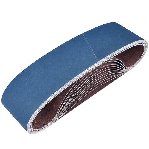 6 x 48 inch zirconia sanding belts 8pcs 2 each of 406080120 assorted grits belt sander sanding belt for knife blade sharpening metal polishing derusting woodworking