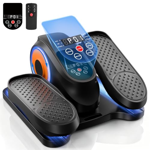 POWERFUEL Under Desk Elliptical Machine, Low Impact Seated Pedal Exerciser | No Assembly, Quiet Smooth Forward & Reverse Motion, NonSlip, Widened Pedal, Electric Leg Exerciser for Senior for Home Office - image 1
