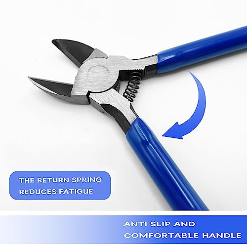 Wire Cutters, 5-Inch Precision Flush Cutters, Spring Loaded Side Cutting Pliers, Sharp Diagonal Cutters For Crafts, Jewelry Making, Electronics (1Pc) #TOP3