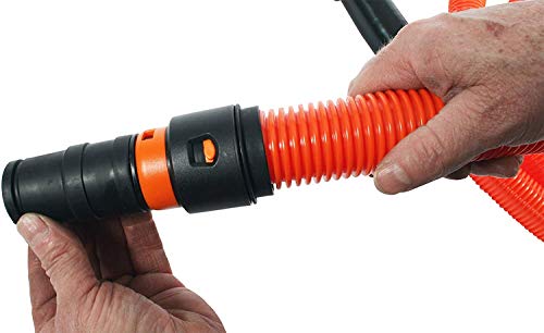 VPC Dust Collection Hose for Home and Shop Vacuums with Expanded Multi-Brand Power Tool Adapter Set Fittings | Orange (16 FEET) by VPC - Image 3