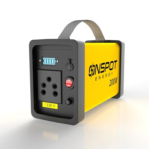 Image of 200W Portable Power Station | Made in India | Power Backup for Laptop, Drone, Projector, TV & Printer | Wi-Fi, CCTV (DVR), LED Bulb, Lights & Fans (Up to 200W) | Outdoor Use