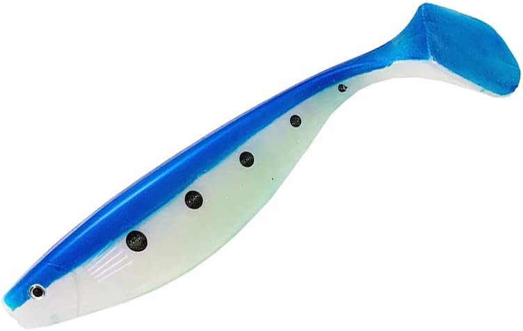 Sanhu9" Shad Swimbait Paddle Tail Blue Silver 6 Pieces