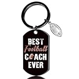 Luvsweets Football Coach Thank You Gifts - Best Football Coach Ever Keychain, Coaches Appreciation Gifts, Sport Foot Ball Coaches Retirement Christmas Thanksgiving Birthday Presents for Men Women